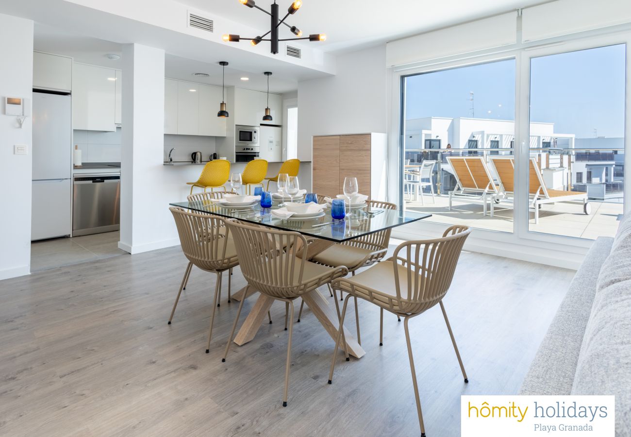 Apartamento en Motril - Aguacate Beach - Ático de lujo con vistas a la piscina y a la montaña Apartamento en Motril - Aguacate Beach - Ático de lujo con vistas a la piscina y a la montaña