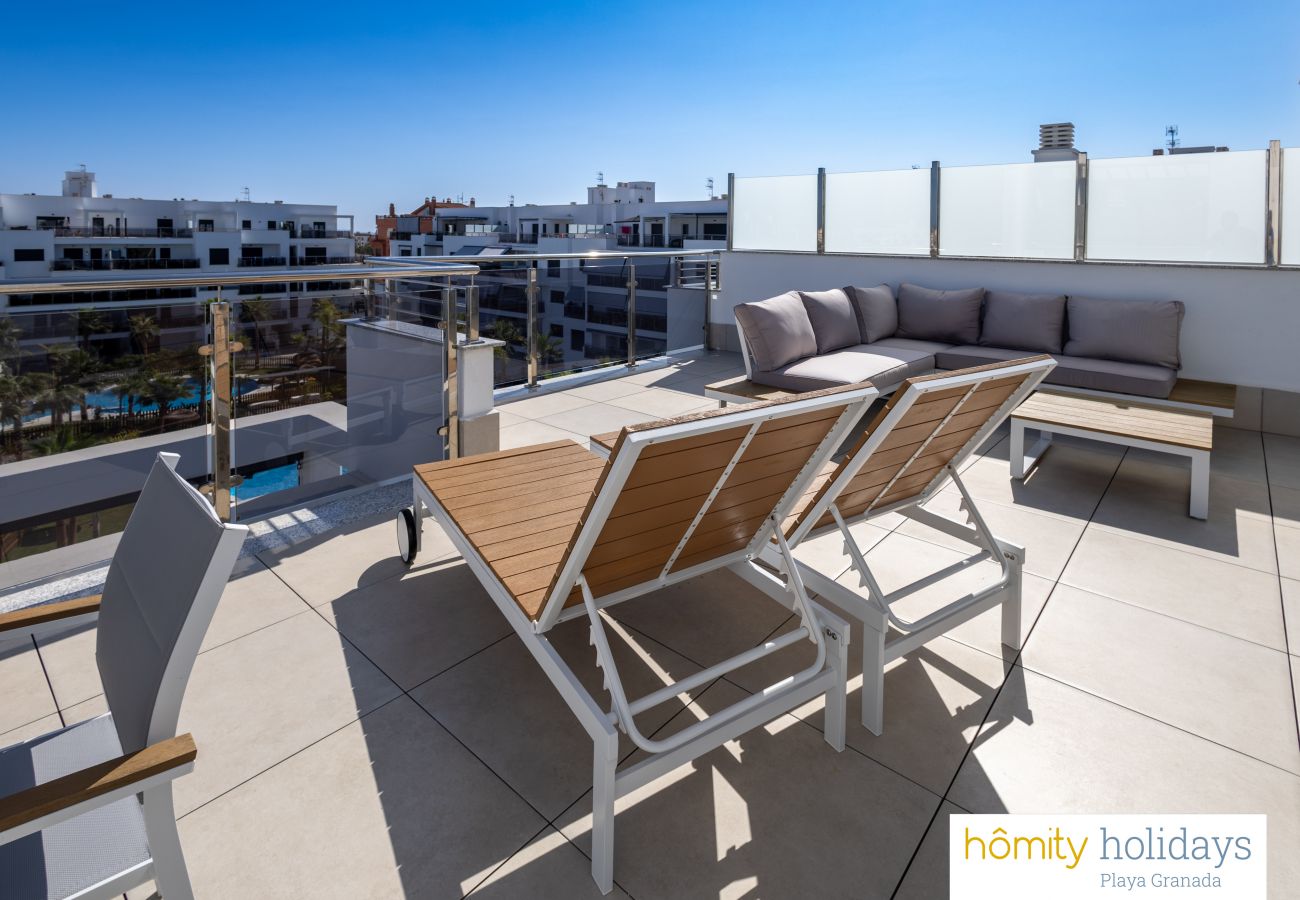 Apartamento en Motril - Aguacate Beach - Ático de lujo con vistas a la piscina y a la montaña Apartamento en Motril - Aguacate Beach - Ático de lujo con vistas a la piscina y a la montaña