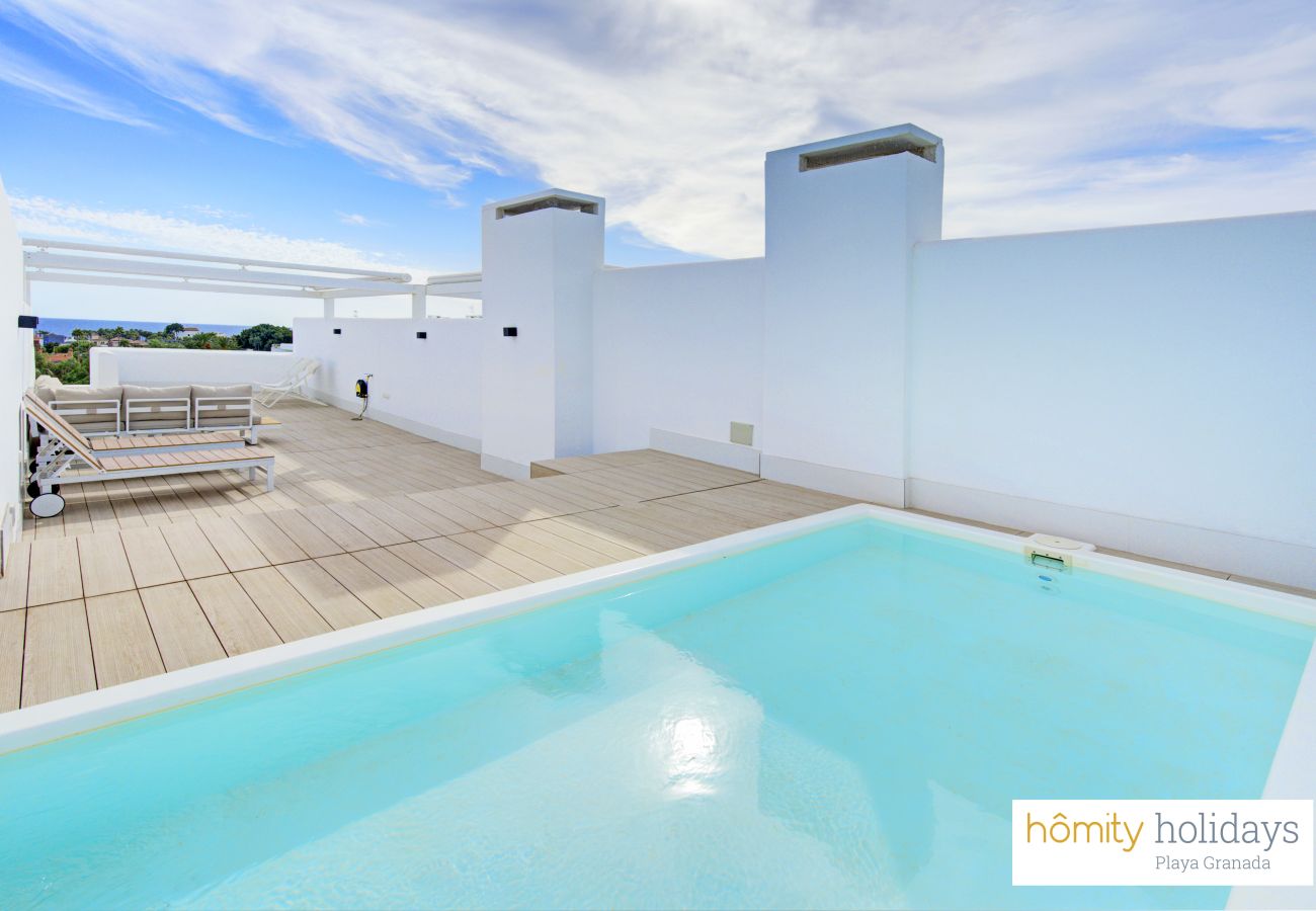 Lejlighed i Motril - Mar de Fabiola - Luksus penthouse med privat pool