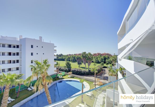 Lejlighed i Motril - Mar de Fabiola - Luksuslejlighed med udsigt over swimmingpoolen og golfbanen