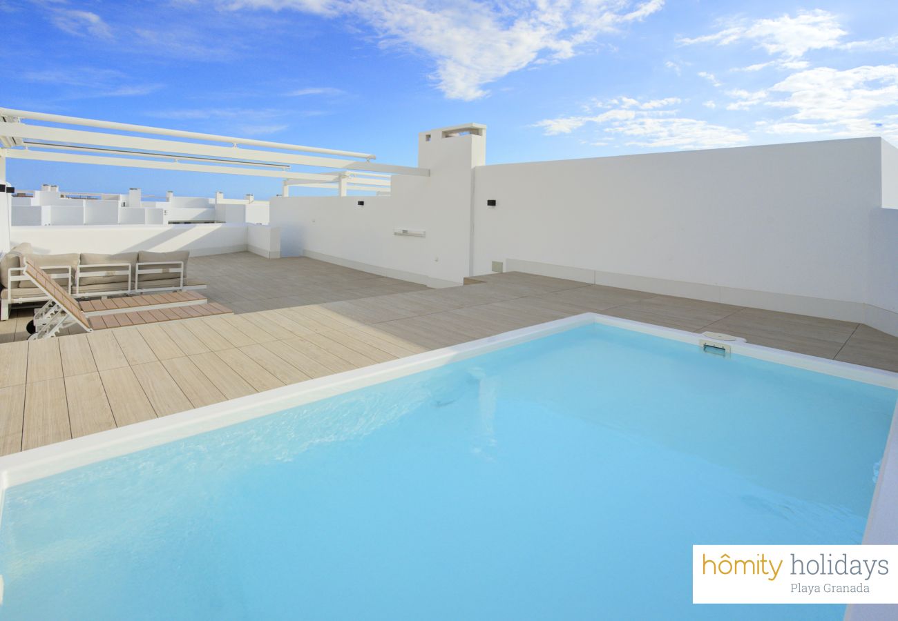 Lejlighed i Motril - Mar de Fabiola - Luksus penthouse med privat pool
