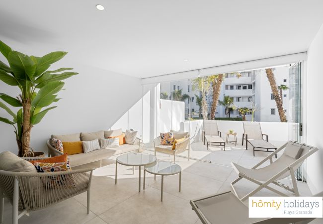 Lejlighed i Motril - Mar de Fabiola - Apartamento de lujo con vistas a la piscina 