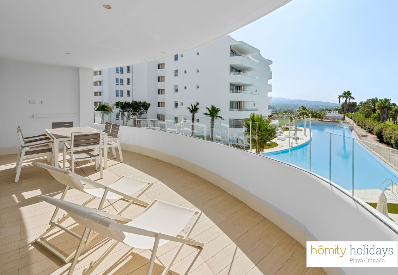 Lejlighed i Motril - Mar de Fabiola - Apartamento de lujo con vistas a la piscina y al campo de golf